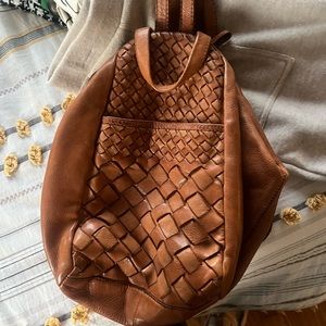 Leather backpack